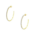  Flexible Pave Hoop Earrings  Our favorite sparkly hoop earrings!  The best part? They are flexible and lightweight, easy to wear all day long and into the night.   • Yellow Gold Plated  • Pave set Cubic Zirconia  • 1.5" Diameter