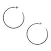 Flexible Pave Hoops Oxidized Gold Plated Pave set Black Cubic Zirconia 2" Diameter