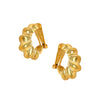 Twist Hoop Clip On Earrings   Yellow Gold Plated  1.25" Length  