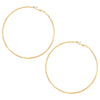 Large Yellow Gold Hoop Pierced Earrings  Yellow Gold Plated 3.5" Diameter    As Seen on Today's Jill Martin's Spring Fashion Trends