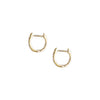 Pave Diamond Huggie Pierced Earrings  14K Yellow Gold 0.30 Diamond Carat Weight