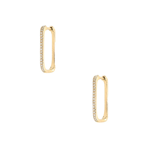 Large rectangle hot sale hoop earrings