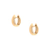 Gold Domed Huggie Earrings  14K Yellow Gold 0.36" Diameter 0.13" Width Pierced