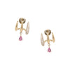 SALE Diamond & Pink Sapphire Earrings