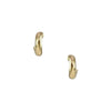 Small Twist Tube Hoop Pierced Earrings  18K Yellow Gold Plated 0.21" Thick 0.75" Diameter