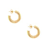 14K Small Chunk Hoop Pierced Earrings  14K Yellow Gold 0.2" Thick 1" Diameter    Due to popular demand please allow up to 8 weeks for delivery 