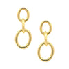 Yellow Gold Oval Drop Pierced Earrings Yellow Gold Plated over Silver 1.75" Long X 0.75" Wide Interchangeable links