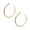Double Multi Width Hoop Pierced Earrings  Yellow Gold Plated 2" Diameter