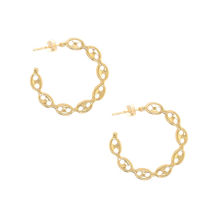 SALE Anchor Hoop Earrings