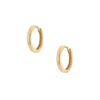 Plain Thin Huggie Pierced Earrings  14K Yellow Gold 0.47" Diameter