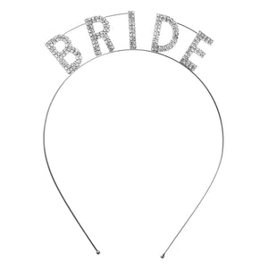 White Crystal Bride Headband