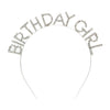 White Crystal Birthday Girl Headband