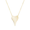 Heart Necklace • 14k yellow gold  • Heart: 1" Length X 0.75" Width  • 18" long adjustable - No Engraving