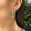 Diamond Stud Chain Earrings
