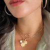 Crystal Handcuff Chain Necklace  Yellow Gold Plated Handcuff: 0.3" Long X 0.4" Wide Chain: 16-18" Long