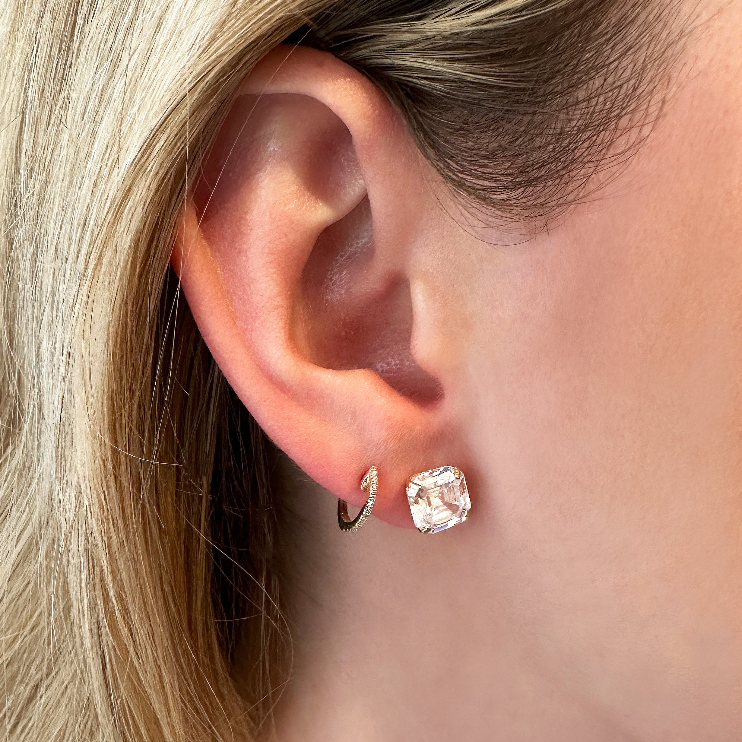 Asscher cut diamond earrings Outlet
