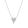 Diamond Small Heart Necklace  14K White Gold 0.14 Diamond Carat Weight Chain: 15.5-17.5" Length Heart: 0.41" Long X 0.30" Wide