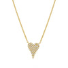Diamond Small Heart Necklace  14K Yellow Gold 0.14 Diamond Carat Weight Chain: 15.5-17.5" Length Heart: 0.41" Leng