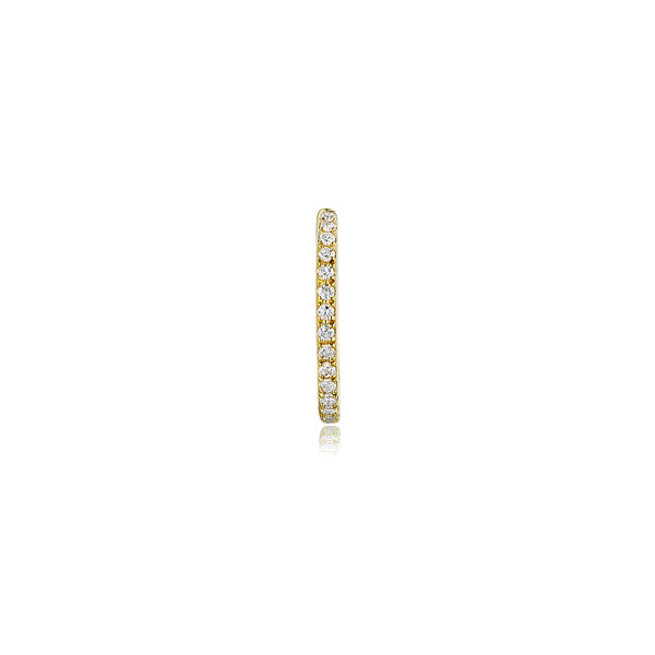 Diamond Ear Cuff  14K Yellow Gold 0.05 Diamond Carat Weight 0.5" Diameter 0.05" Width