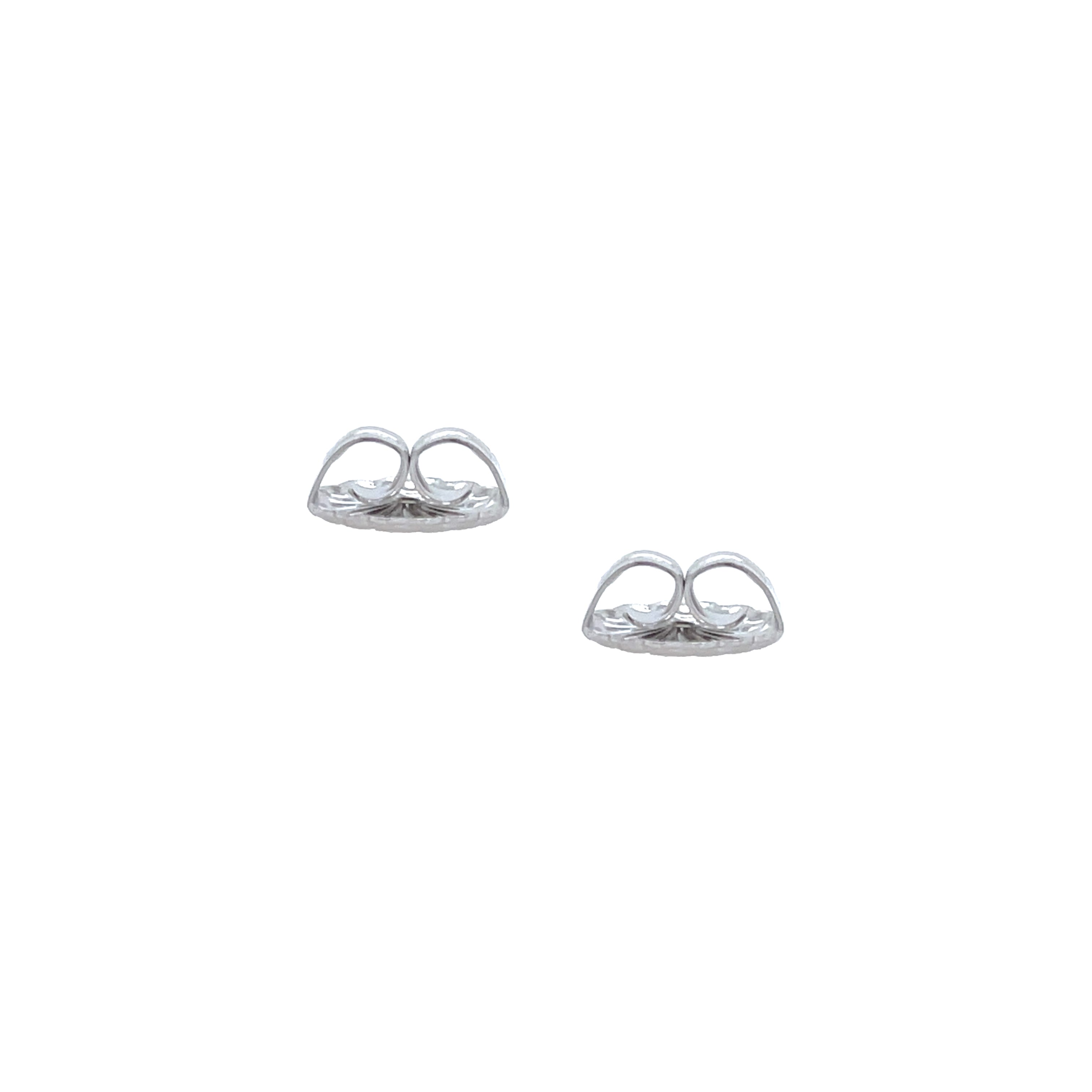 14K Jumbo Earring Backs  14K White Gold 0.37" Diameter