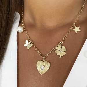 SALE Heart Charm Necklace