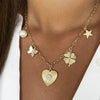 Yellow Gold Heart Charm Necklace DOTD