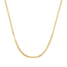 Thin Herringbone Chain Necklace  Yellow Gold Plated Over Silver 16-18" Adjustable Length 3MM