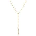 Twinkle Lariat Y Necklace  Yellow Gold Plated 17" Long 11" Drop