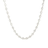 CZ Station Necklace  White Gold Plated Cubic Zirconia 18.0" Length