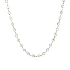 CZ Station Necklace  White Gold Plated Cubic Zirconia 18.0" Length