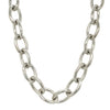 Chunky Oval Link Chain Necklace  White Gold Filled Links : 0.80" Long X 0.55" Wide 20" Long