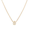 Pave Diamond Teardrop Choker Chain Necklace  14K Yellow Gold 0.7 Diamond Carat Weight Teardrop: 0.18" Wide X 0.24" Long Chain: 14.5-16.5" Long
