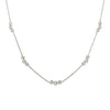 14K White Gold Diamond Bezel Chain Necklace  14K White Gold 0.18 Diamond Carat Weight Bezels: 0.35" Long X 0.15" Wide 14-16" Adjustable Chain