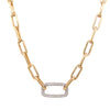 Diamond Rectangle Link Necklace