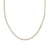 Diamond Tennis Choker Necklace  14K Yellow Gold 5.0 Diamond Carat Weight 12-15" Length 0.09" Width