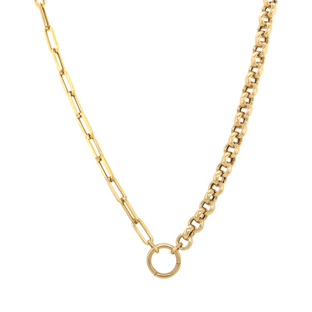 Sale Estate Charm Holder Modern 14k Yellow Gold Necklace Chain Clasp  Finding Circa 2000s Charm Holder Keepsake Memento Fine Jewelry 