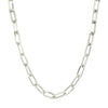 Chain Link Necklace  White Gold Plated Chain: 18" Long Links: 16MM X 8MM