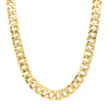 Cuban Link Chain Choker Necklace  Yellow Gold Plated 8MM Wide X 13-15" Long