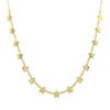 Star Station Chain Necklace  Yellow Gold Filled Chain: 16" Long Stars: 0.2" Diameter