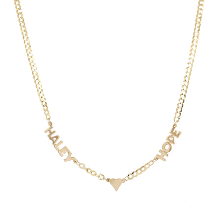 Haley Hope Necklace in Yellow Gold  Personalize name necklace  14KT Yellow Gold 16" - 18" Long Maximum characters: 12 Special order only; ships within 3-4 weeks view 1