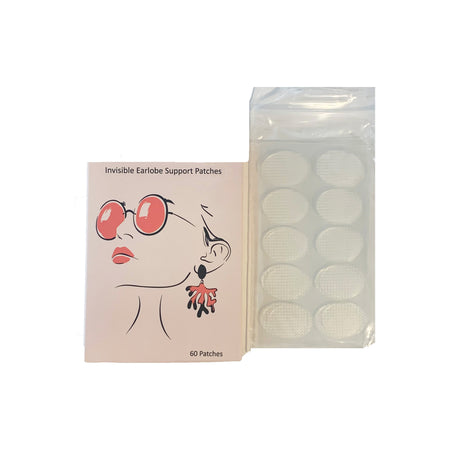 Invisible Earlobe Support Patches  60 Patches Flexible, Discreet and Undetectable