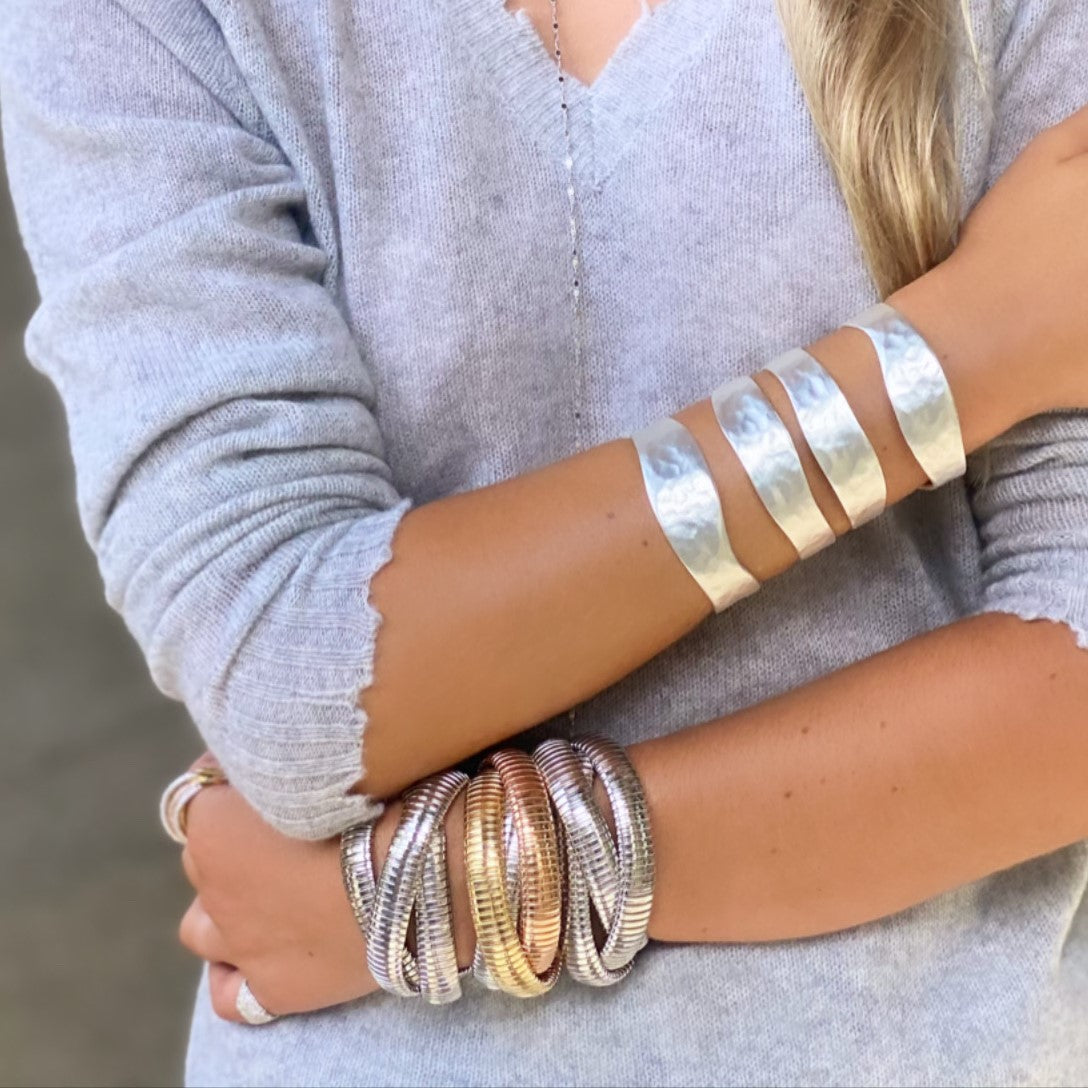 Triple Strand Bracelet White Gold