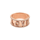 Diamond Love Thick Band Ring  14K Rose Gold 0.32 Diamond Carat Weight 0.3" Wide