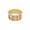 Diamond Love Thick Band Ring  14K Yellow Gold 0.32 Diamond Carat Weight