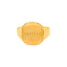 "Darling" Engraved Signet Ring