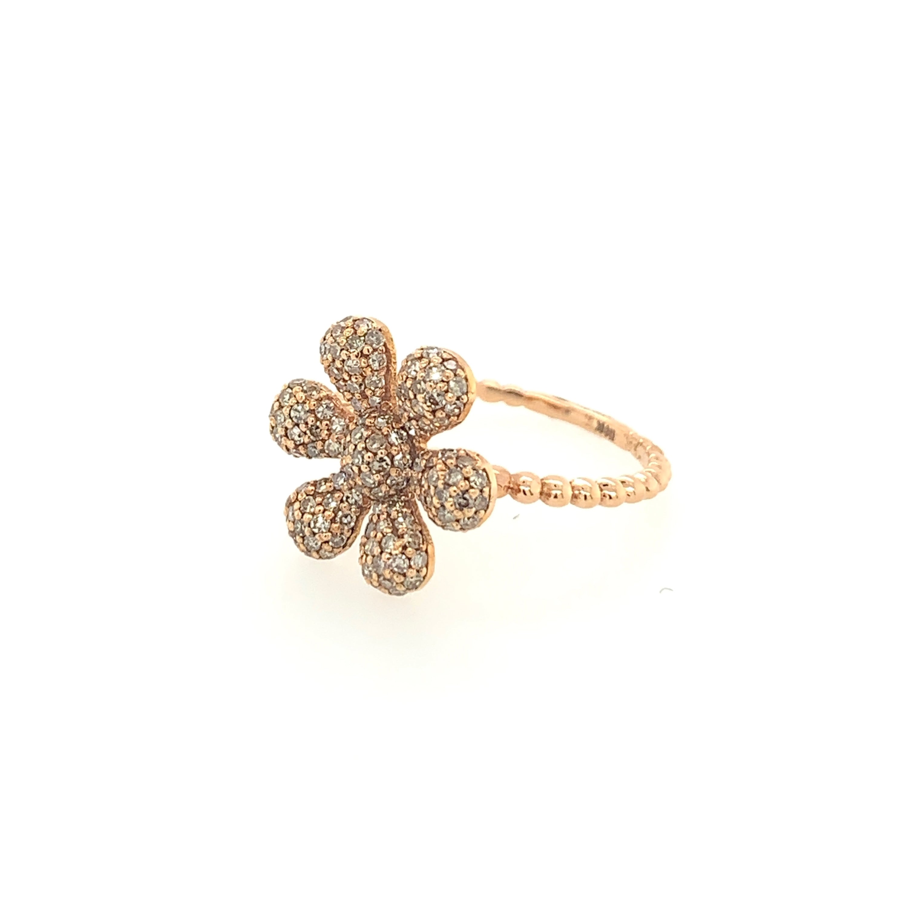 Diamond Flower Ring – Jennifer Miller Jewelry