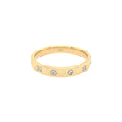 Diamond Inset Ring  14K Yellow Gold 0.16 Diamond Carat Weight 0.10" Width