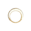 White Enamel & Full Cut Diamond Swirled Ring  14K Yellow Gold 2.15 Diamond Carat Weight White Enamel 0.35" Width