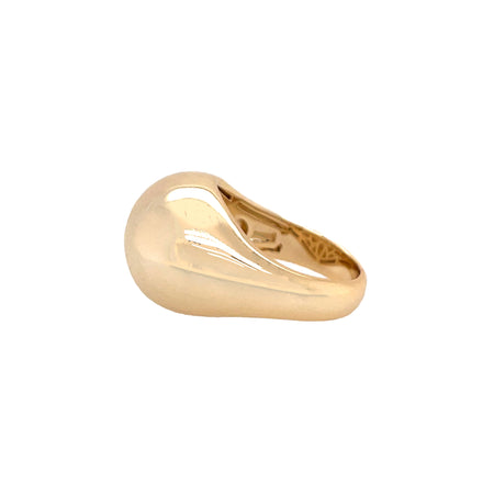 Dome Bubble Ring  Yellow Gold Plated Bubble: 0.62" Width X 0.33" Thick