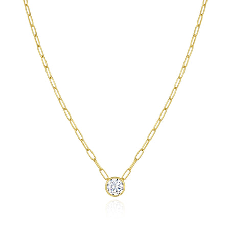 Yellow Gold Solitaire Necklace DOTD